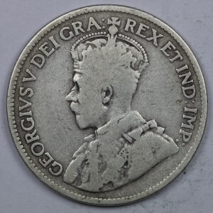Alternative view of 1917 25 Cents - George V C287