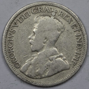 Alternative view of 1916 10 Cents - George V C288