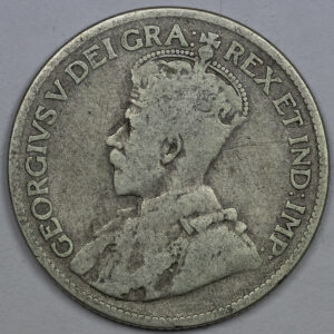 Alternative view of 1928 25 Cents - George V C279