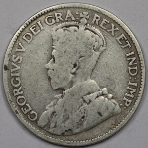Alternative view of 1916 25 Cents - George V C276