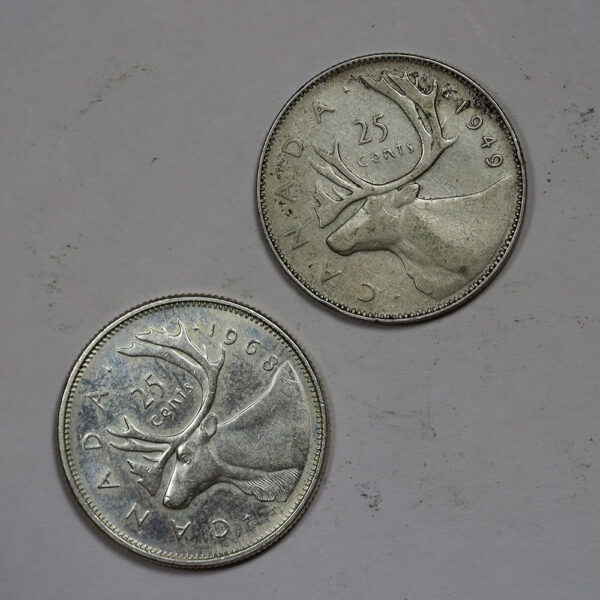 LOT 2x 25 Cents Silver Canada C297 - Image 2