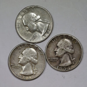 Lot 3x  QUARTER Dollars Silver C296