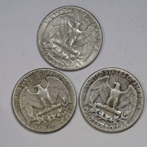 Alternative view of Lot 3x  QUARTER Dollars Silver C296