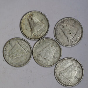 Lot x5 1963 10 Cents - Elizabeth II 1st portrait C295 - Image 3