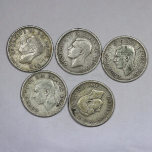 Alternative view of Lot x5 1963 10 Cents - Elizabeth II 1st portrait C295