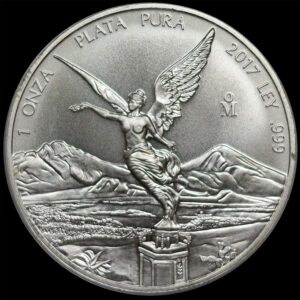 Alternative view of Mexico 1 oz Silver Libertad 999 Plata Pura - Brilliant UNC (2017 C314