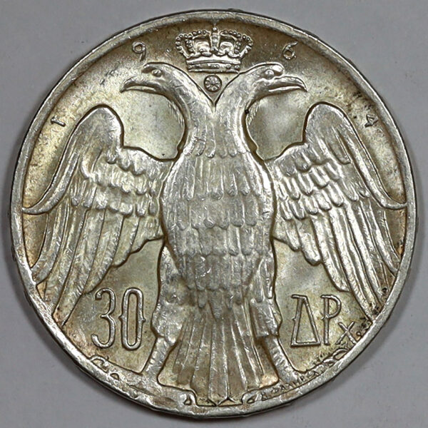 30 δραχμές 1964 ασημένιο C316 - Image 2