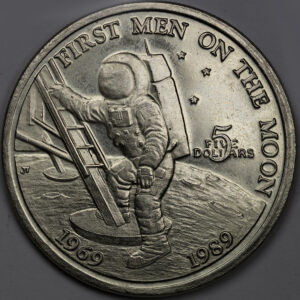 Alternative view of 1989 Marshall Islands 5 Dollars Moon Landing C320