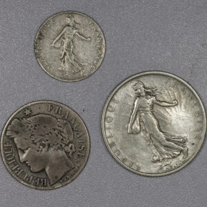 Lot 3 Coins France Silver C327