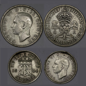 Lot 2 Coins Great Britain Silver C328